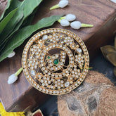 Vriksham Bridal White Round Peacock Design 1 Gram Gold Jad Billai-G20330